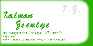 kalman zsemlye business card